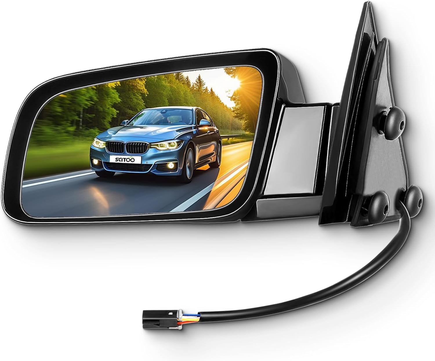 SCITOO Side View Mirror Fit For 1992-1994 For Chevy Blazer 1999 For Chevy Tahoe For GMC Jimmy 1988-1998 For GMC Pickup Truck/Suburban/Yukon Power Adjustment 15764757 Driver Side Mirror