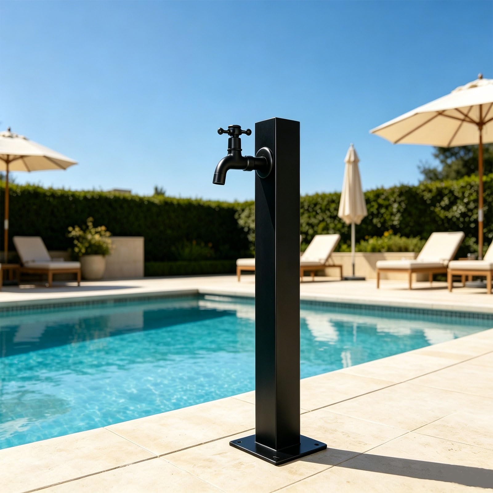 Rubinetto da Giardino Autoportante, Fonte di Idratazione Esterna Autoportante con Accessori di Montaggio, Colonna d'Acqua da Giardino Verticale per Pascolo Agricolo da Giardino(Height: 95cm/37.4in)