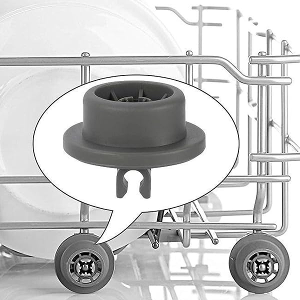 fKiZanthene Roulette Lave Vaisselle Lot de huit Roulettes Gris pour Panier de Lave Vaisselle Accessoires de Remplacement Adaptés à lInstallation et Réparation dans la Cuisine - 3