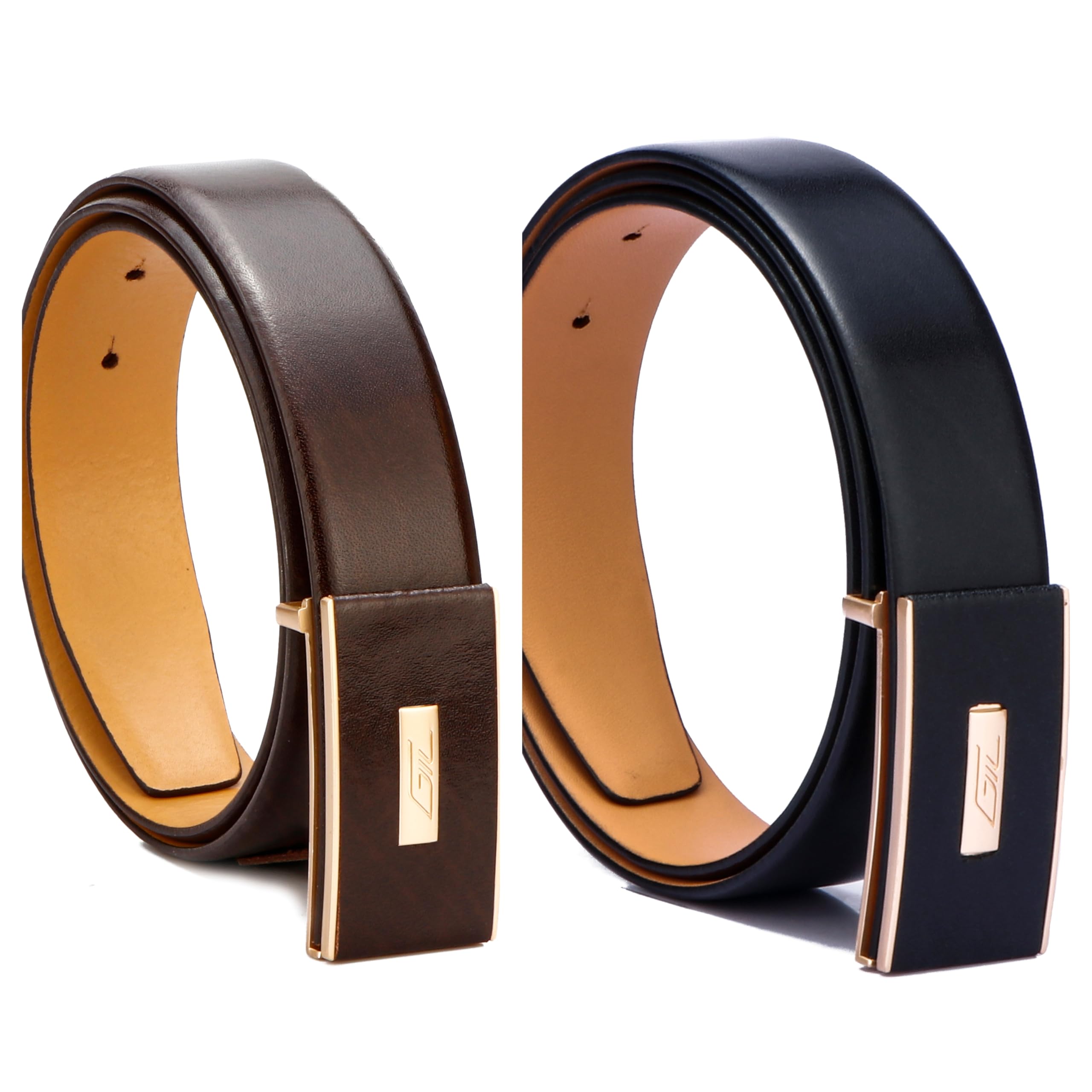 Men's Italian Leather Belt Combo | Formal & Casual Premium Belts | Pure Leather Gift Set with Stylish Buckles (Pack of 2)-image-32