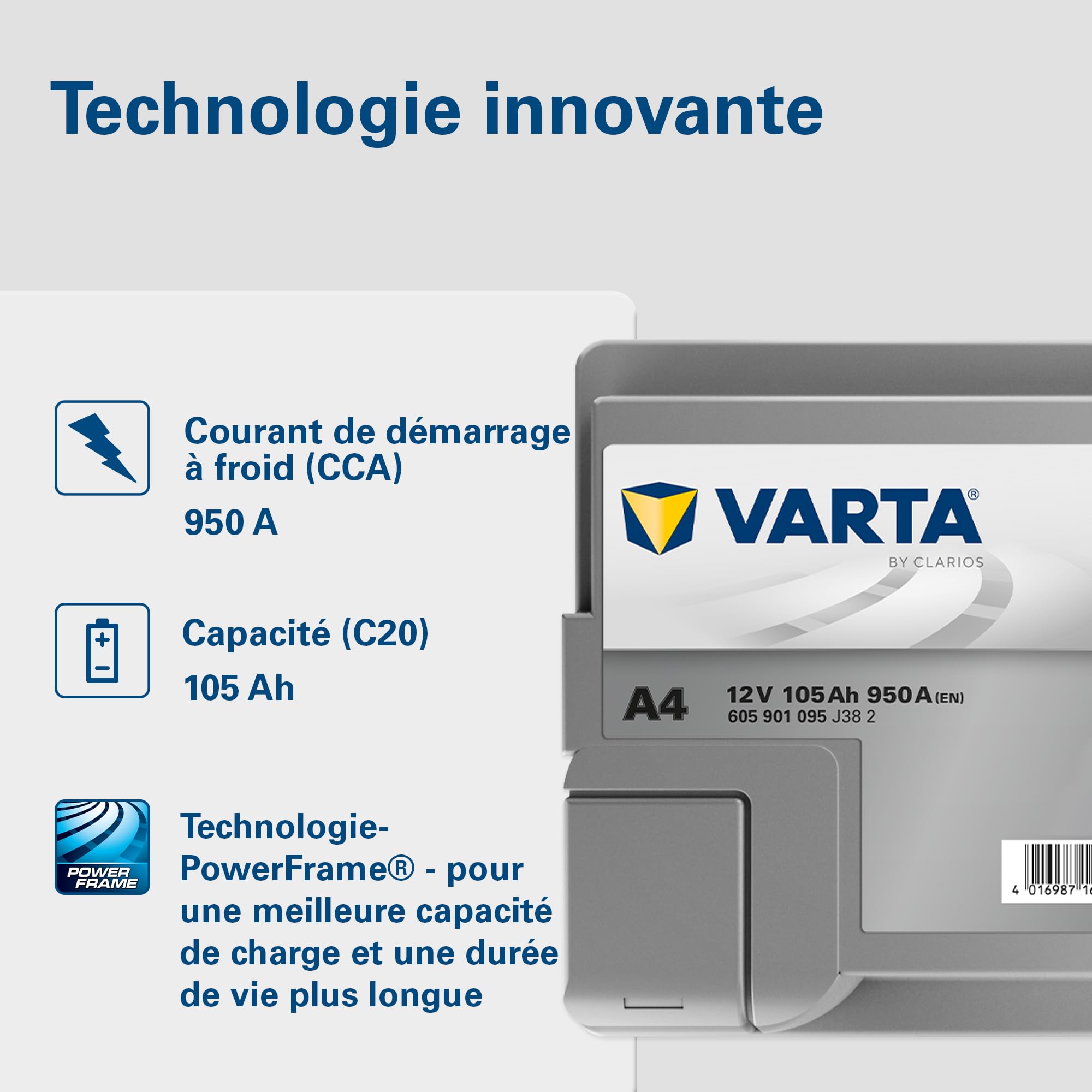 Amazon.fr : Batterie de démarrage XEV Varta Silver Dynamic AGM L6