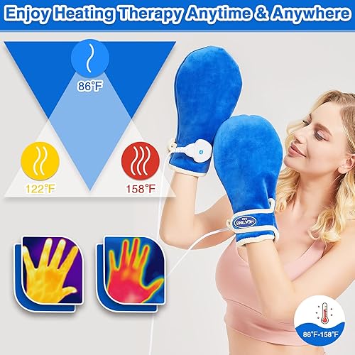 Miniatura 6 de Almohadilla térmica para manos y muñecas para mujeres y hombres, Azul