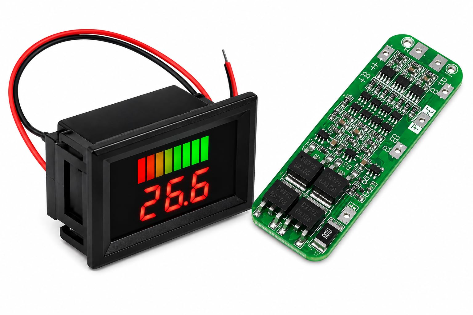 12V-60V Digital Battery Capacity Indicator Meter with 3S 20A 18650 Lithium Battery BMS Protection Board Combo for DIY Packs, Solar Systems & Power Projects-image-29