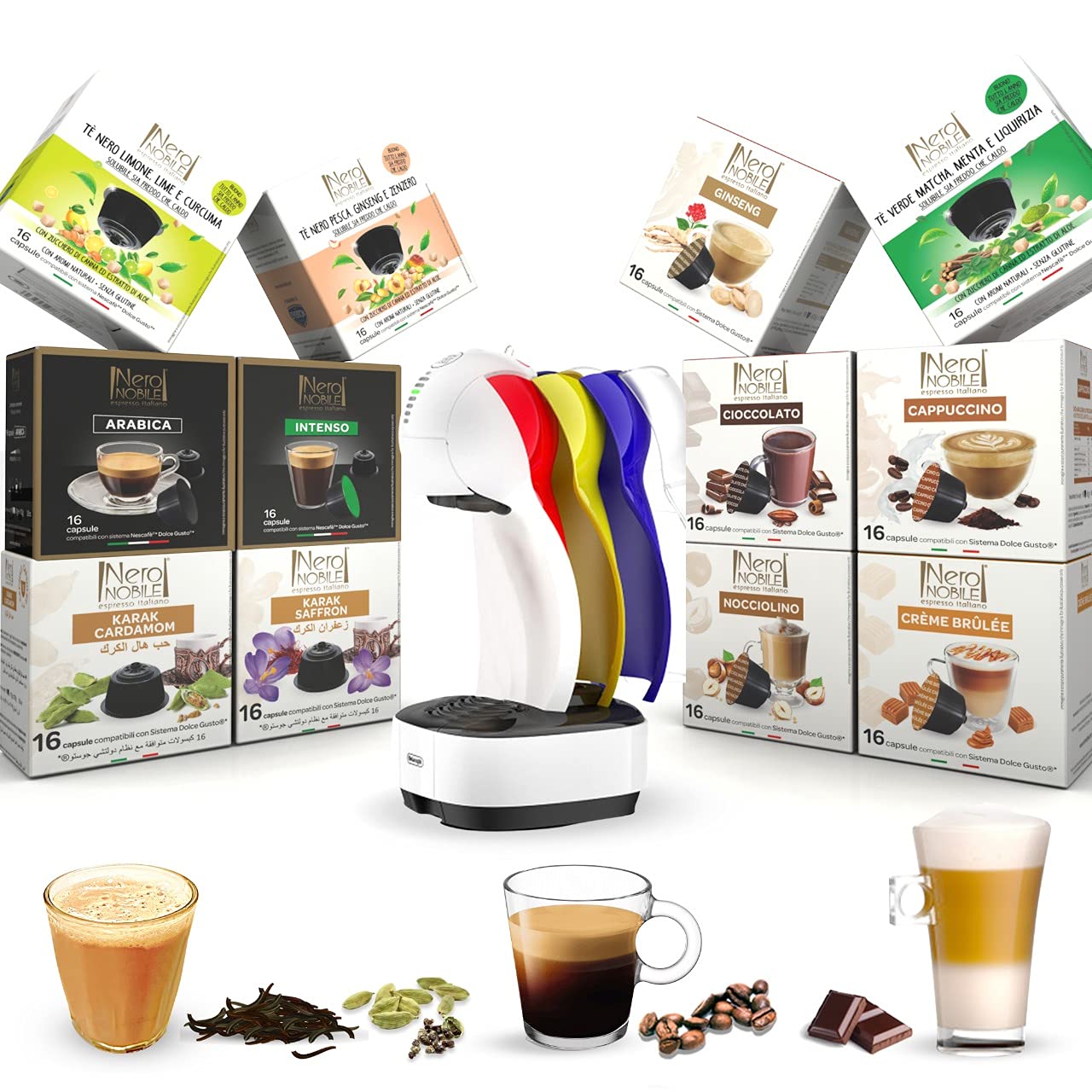 Buy Nescafe Dolce Gusto Machine With (12 Boxes) 192 Drinks Of Dolce Gusto Compatible s in