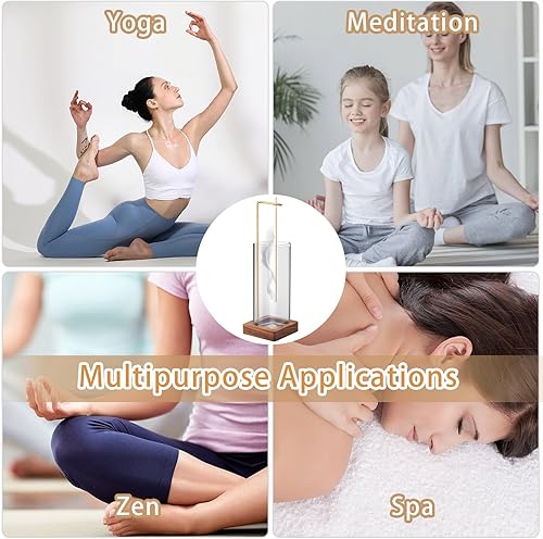 Miniatura 5 de Soporte para varillas de incienso SYOUACEND para palos anti-ceniza con vidrio extraíble, soporte de incienso boca abajo, colector de cenizas,