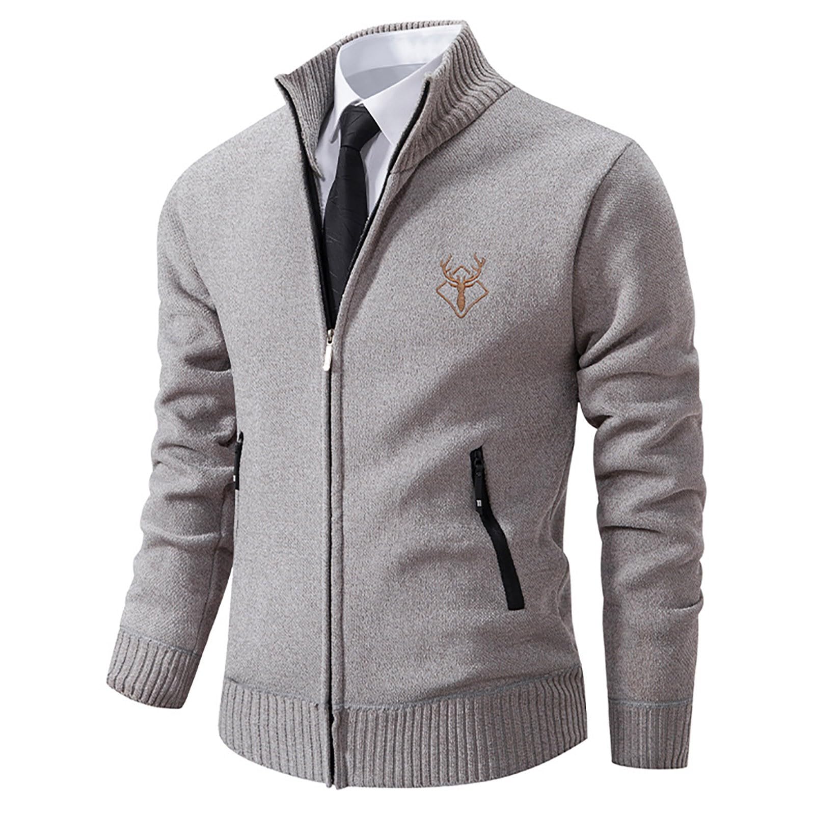 Generisch Trachtenjacke Herren Trachtenjanker Trachten Strickjacke Mit Reissverschluss Trachtenjacken Janker Langarm Strickjacken Cardigan
