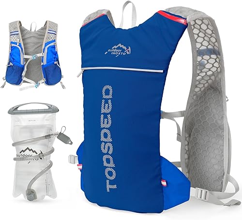 INOXTO Running Hydration Vest Backpack,Lightweight Insulated Pack with 1.5L Water Bladder Bag Daypack for Hiking Trail Running Cycling Race Marathon