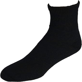 CTM Mens Loose Fit Diabetic Ankle Socks 3 Pair Pack