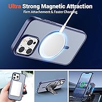 Vista 555 de SUPFINE - Funda magnética para iPhone 13 Pro Max (compatible con MagSafe), (protección contra caídas de grado militar de 10 pies), delgada, Negro