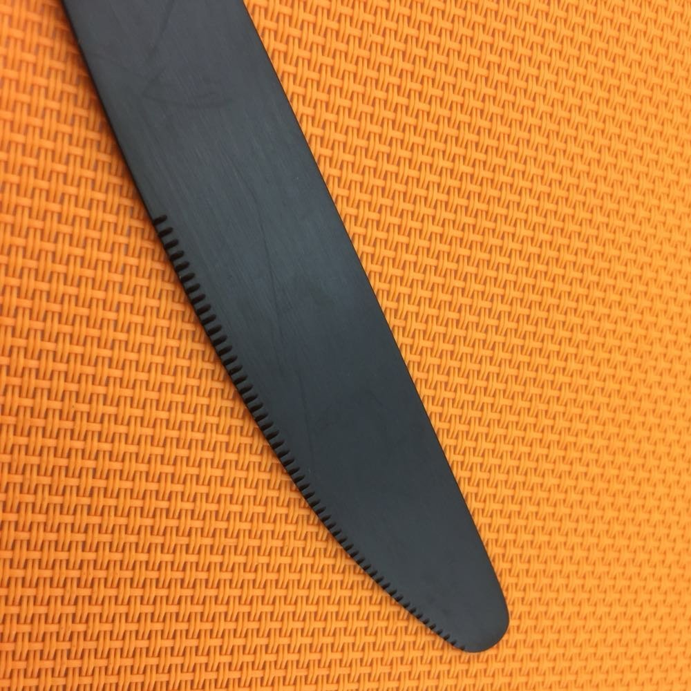 Black 9.84-Inch Dinner knives Foodservice Pattern, Stainless Steel, Sharp Knife,For BBQ Parties Kitchens Weddings Dinners Suitable for Cutting Work