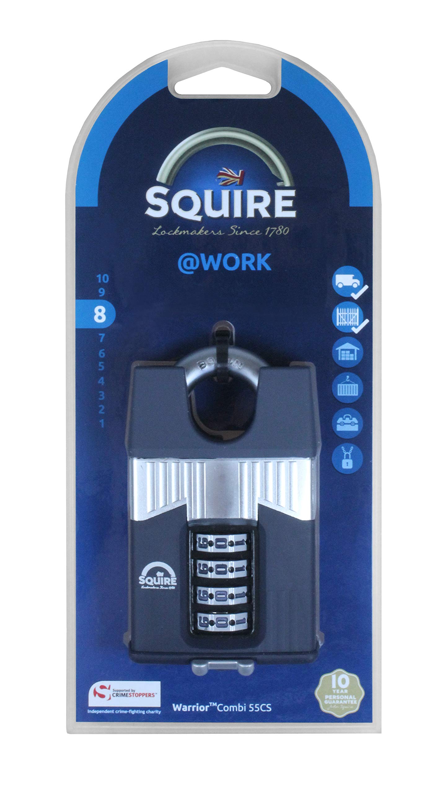 SQUIRE Warrior Combi 55CS Hochsicheres Vorhangschloß