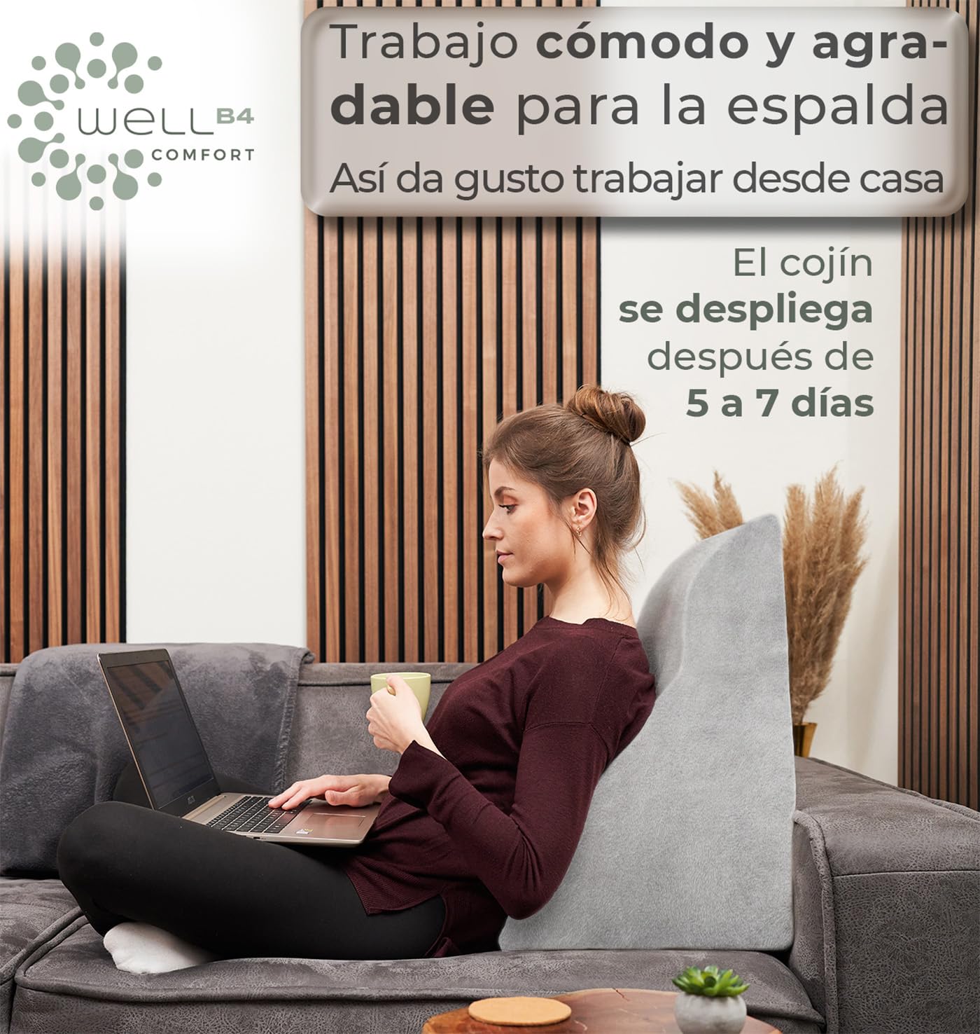 Almohada de Lectura, cojin de Lectura, Almohada de Cuña de Espuma Viscoelástica Apoyo de Espalda, Almohadas Antireflujo Ergonómicas, cojín con Forma de cuña para Cama y sofá para dormir elevado, wedge