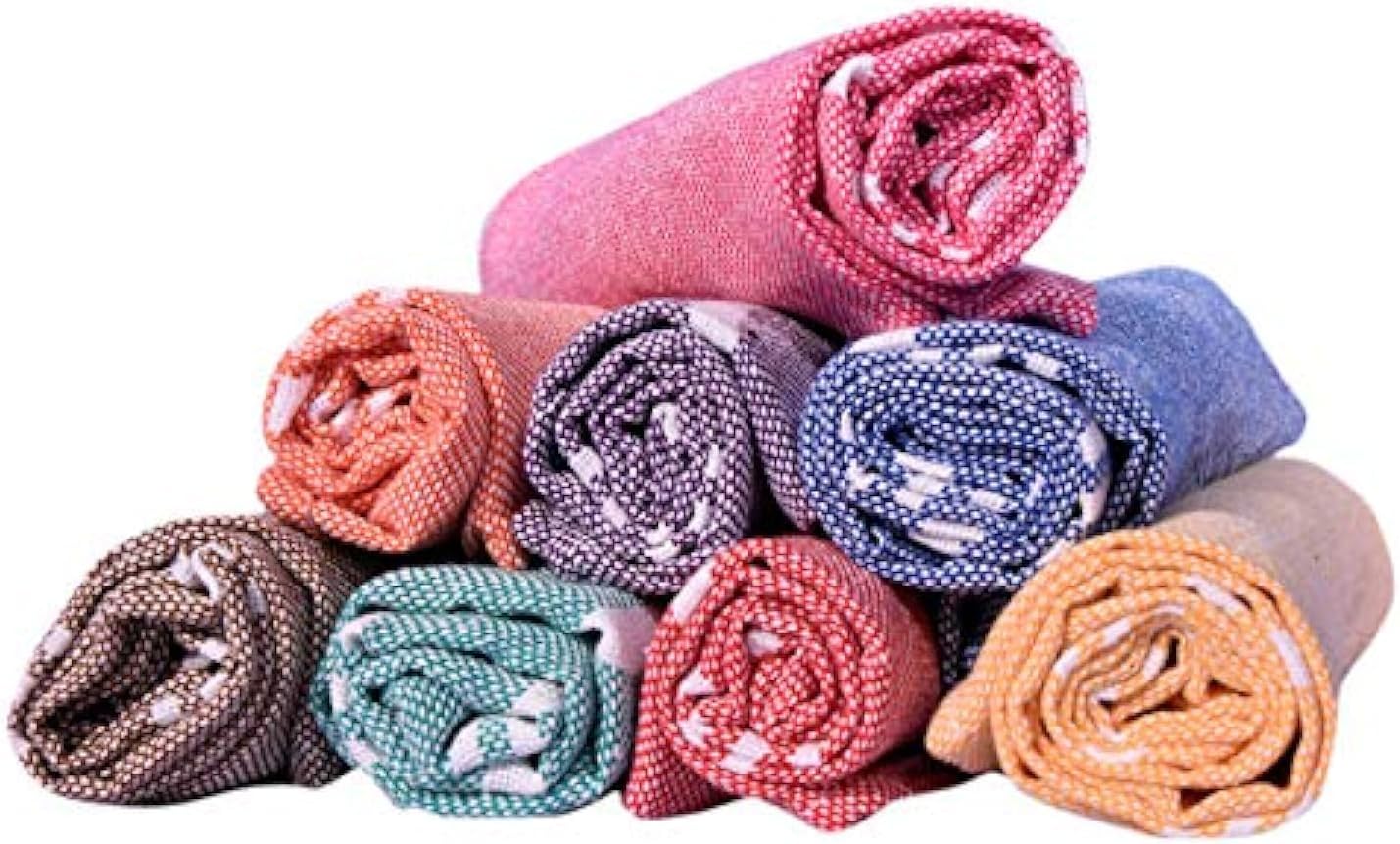 Cotton Hand Towel 250 GSM (Set of 8 Pieces, Multicolor)