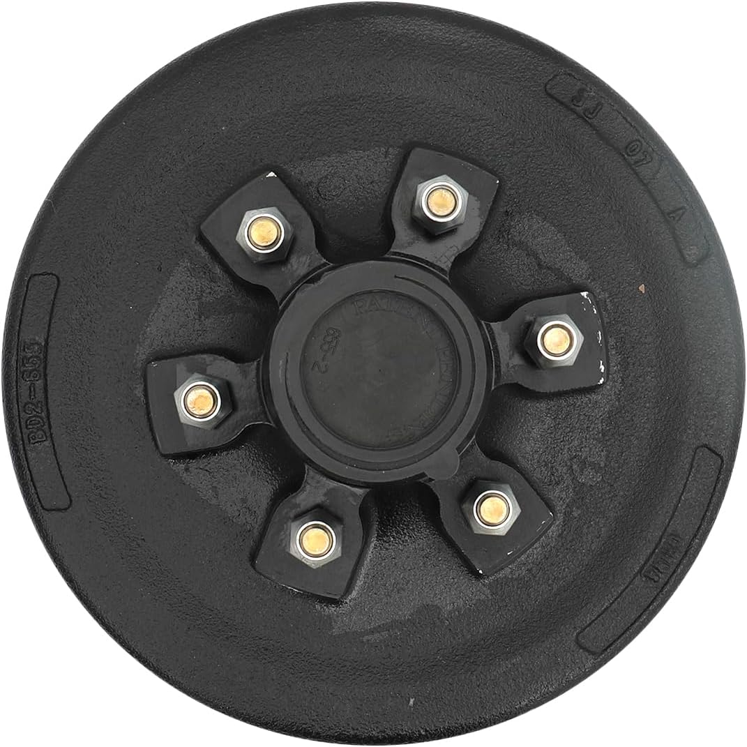 New 12" X 2" Trailer Brake Drum Kit 6 on 5.5" B.C. for 5200-6000 Lbs Axle # Replace 008-201-09