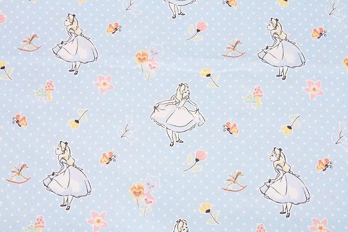 Amazon ディズニーキャラクター生地 不思議の国のアリス 布 コットン100 シーチング Alice In Wonderland Fabric 45cm X 110cm 布 生地 通販