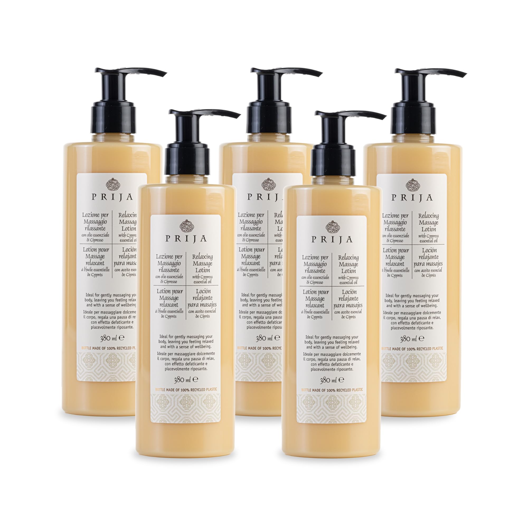 Prija Relaxing Massage Lotion with Aloe Vera and Cypress Oil 5x 380ml