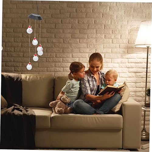 Miniatura 7 de BESPORTBLE Campanilla de viento solar que cambia la luz LED colgante decoración para uso al aire libre carillón de viento alimentado por energía