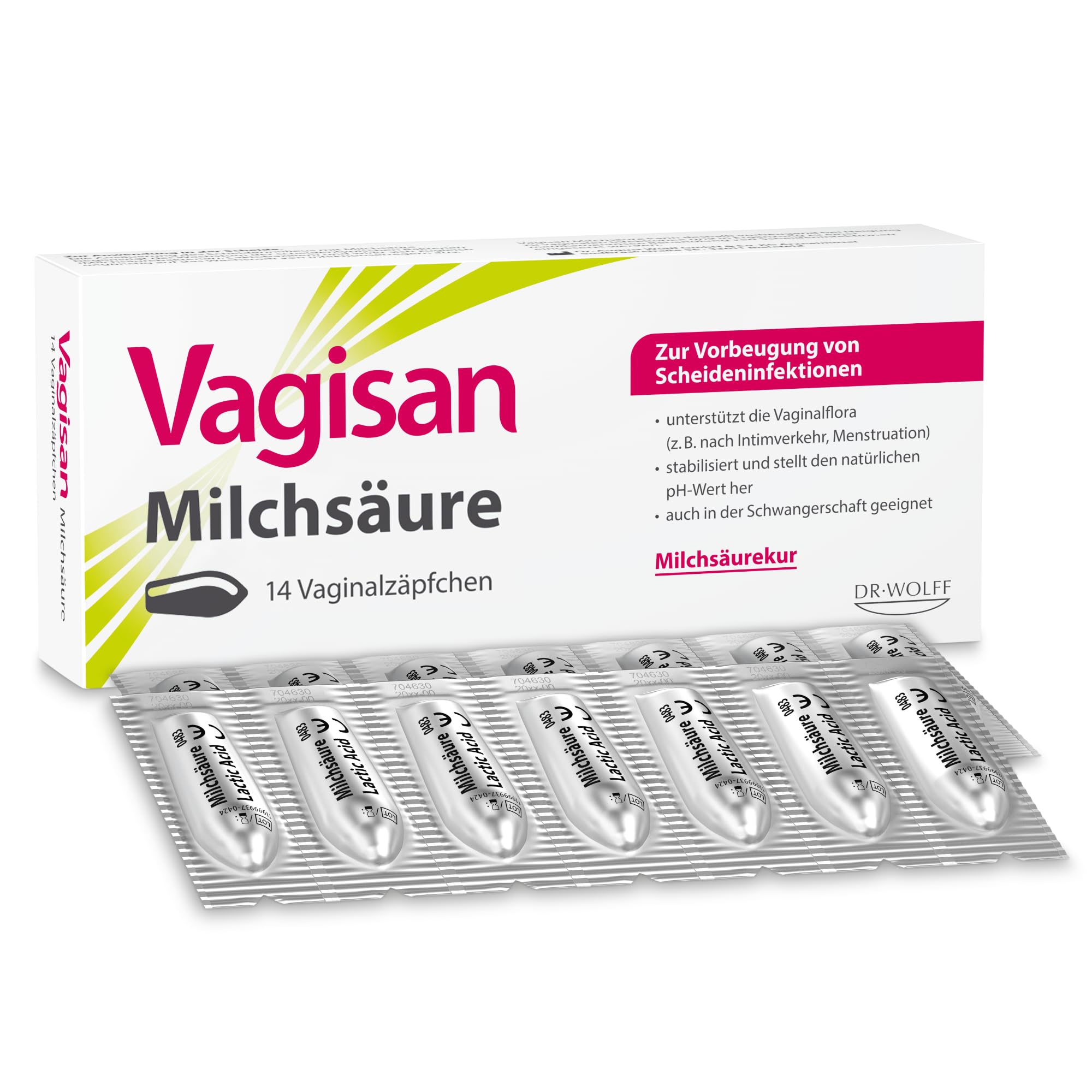 Vagisan Milchsäure – Vaginalzäpfchen, 14 Stück