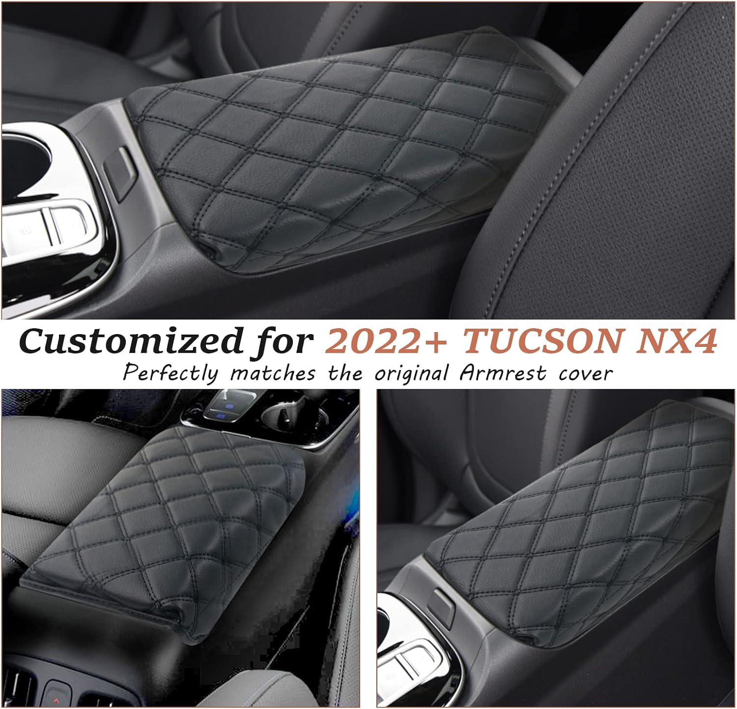 SKTU Update for 2022 2023 2024 Hyundai Tucson Center Console Cover 2022 2023 2024 Santa Cruz Armrest Cover Seat Box Cover Protector 2022 2023 2024 Tucson Accessories Center Console Soft Cushion image 2