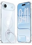 Slim Magnetic Stand for iPhone Air Case&comma; Open-Edge Frame with Thin Fit&comma; No Case Feel&comma; Fit for MagSafe&comma; Anti-Yellowing Phone Case for iPhone 17 Air&comma; Anti-Scratch Protection&comma; Clear