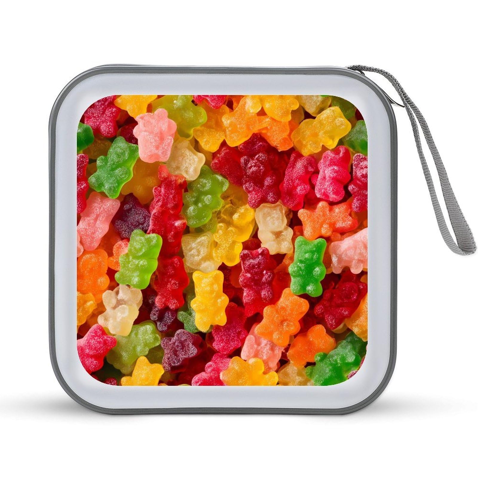 Colorful Gummy Bears Candy CD Case 40 Capacity DVD Storage Box CD Wallet Holder Binder Or…