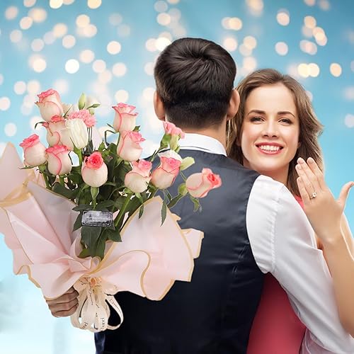 Miniatura 6 de HCengTriz 20 hojas de papel para envolver flores - Papel impermeable para envolver ramos florales, empaque artesanal DIY, empaque de suministros