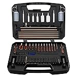 Raiseek Gun Cleaning Kit Rifle Pistol Shotgun Universal Cleaning Kit for 20GA 12GA .45 .40 .357/.380/.38/9MM .338 .325/8mm .30/7.62MM .270 .250 .243 .22 .17 All Calibers (Plastic Jags-Black)