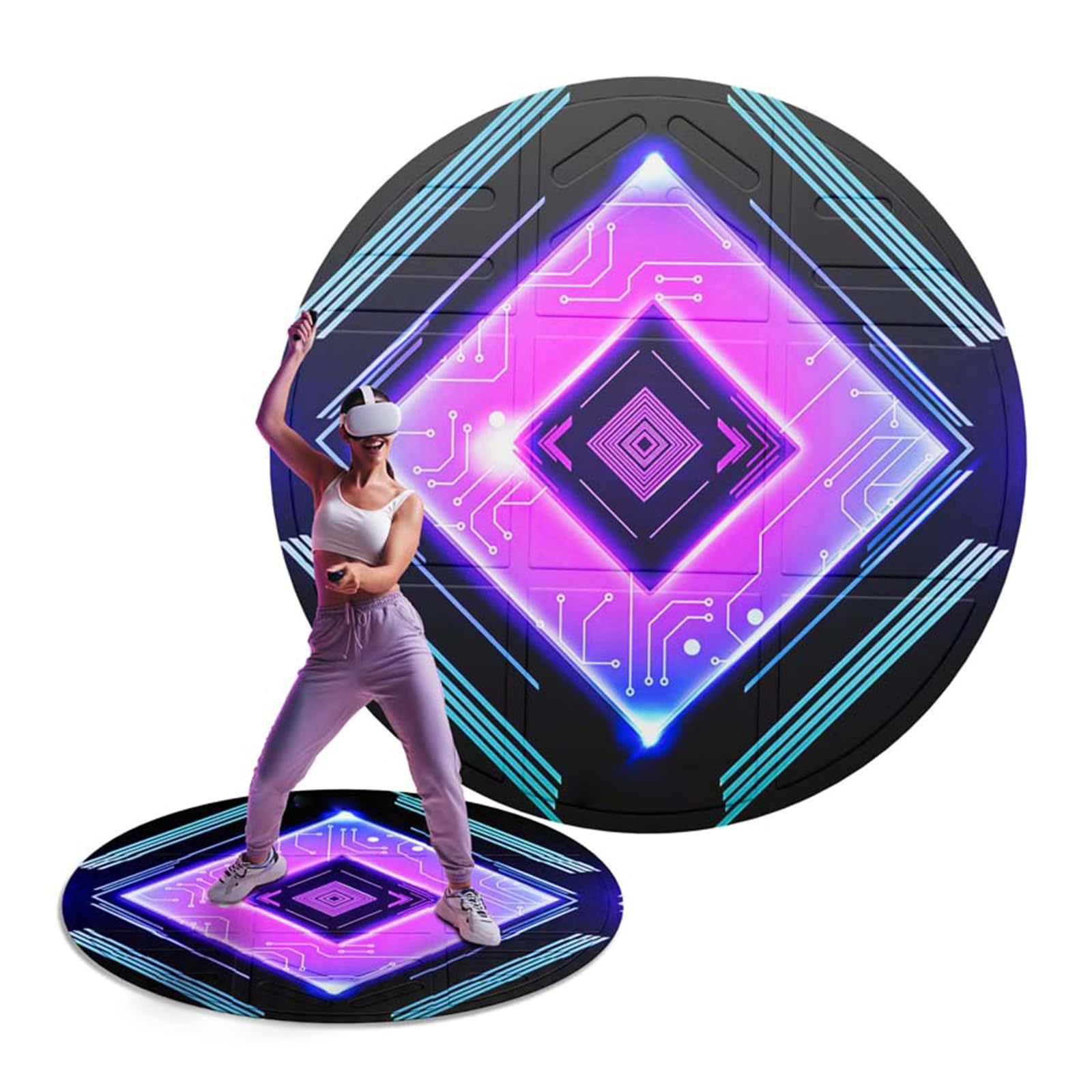 Alfombrilla silenciosa para juegos con agarre fuerte, antideslizante, almohadilla de ejercicio deportivo para deportes interactivos