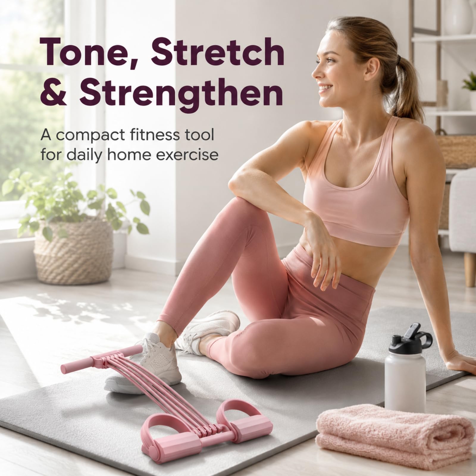 WiderstandsbäNder 3-In-1 8-RöHrenwiderstandsband Mit Griffen Expander Pedal Widerstandsband Gymnastikband FitnessbäNder FüR Yoga Fitness Training