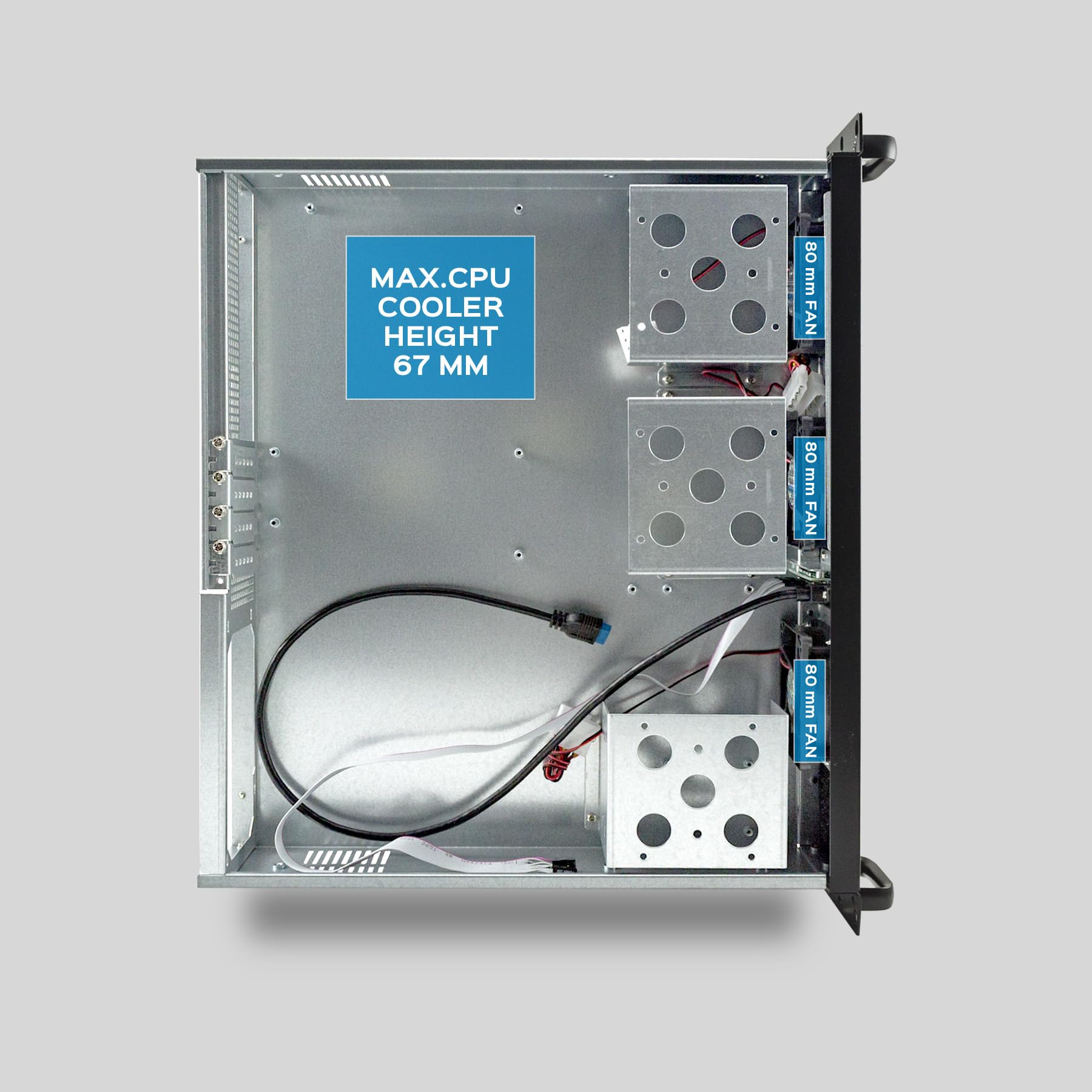 Rack 2129 19" 2U - Argento/Nero - 1 x USB 3.0 + 1 x USB 2.0