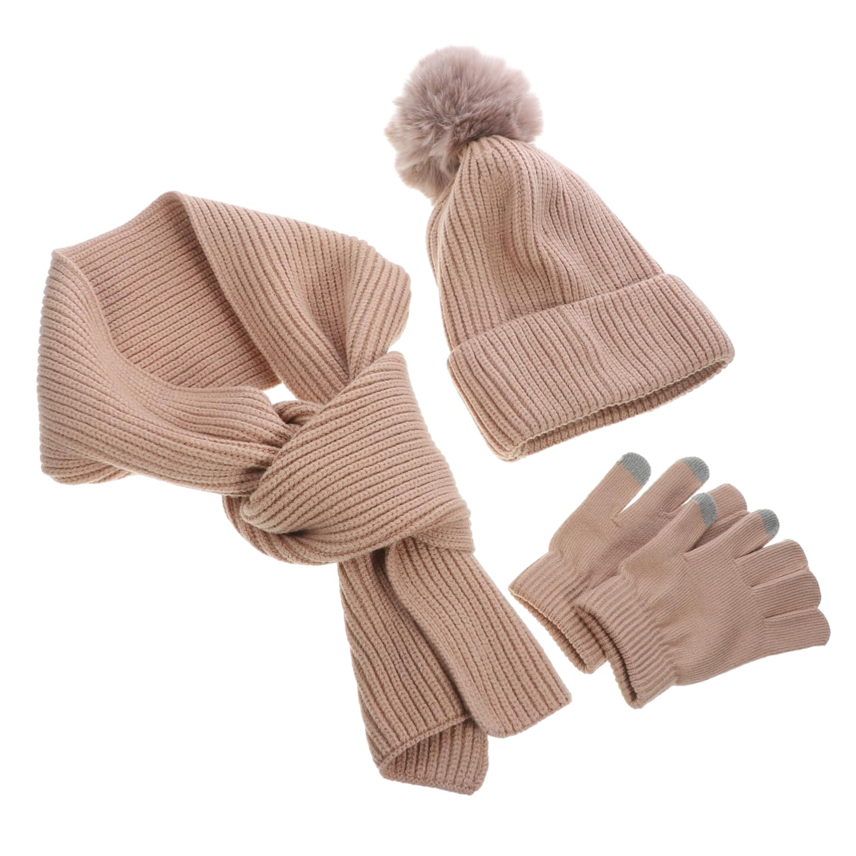 LIFKOME set sciarpa cappello guanti caldi per esterno sciarpa da donna guanti caldi per ragazze berretto krama sciarpa scarf guanti da arrampicata donna guanti caldi invernali filato