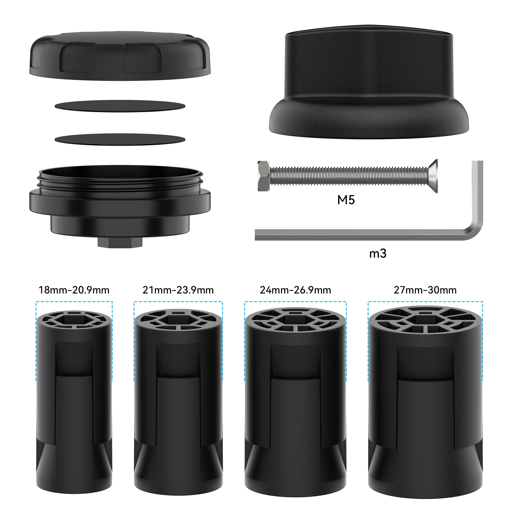Supporto AirTag Per Bicicletta Nascosto - Porta Airtag Impermeabile Per Forcella MTB Diametro 18-30mm - Foto 9