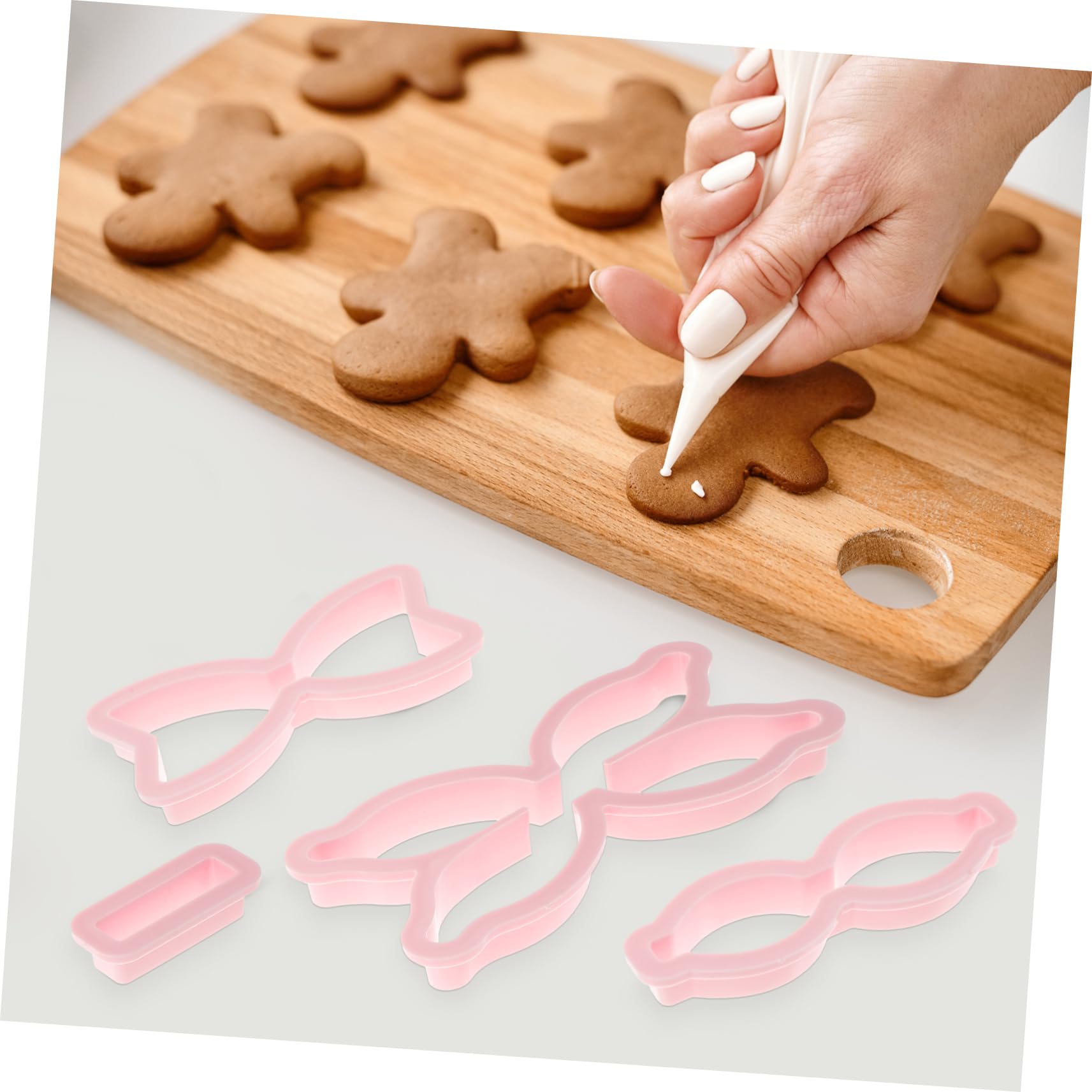 Abaodam 5juegos Moldes para Galletas y Pasteles Forma De Lazo Herramienta De Repostería para Decorar Fondant y Galletas para Fiestas y Celebraciones