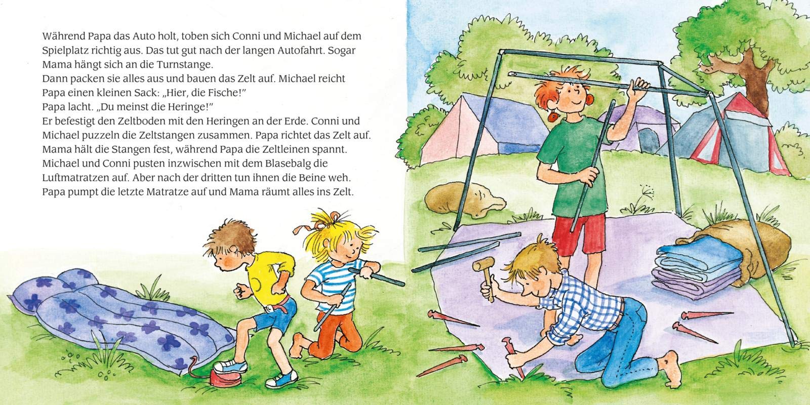 LESEMAUS 205: "Conni geht zelten" + "Conni schläft im Kindergarten" Conni Doppelband: 2 Geschichten in 1 Band (205)