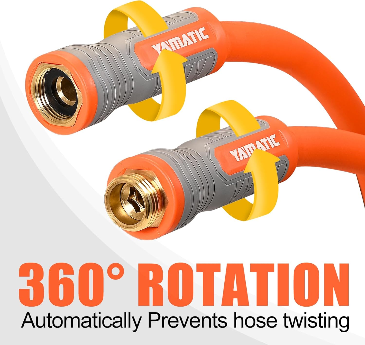 YAMATIC Garden Hose 5/8 in x 40 ft with 2pcs Garden Hose Quick Connect Water Hose Fittings