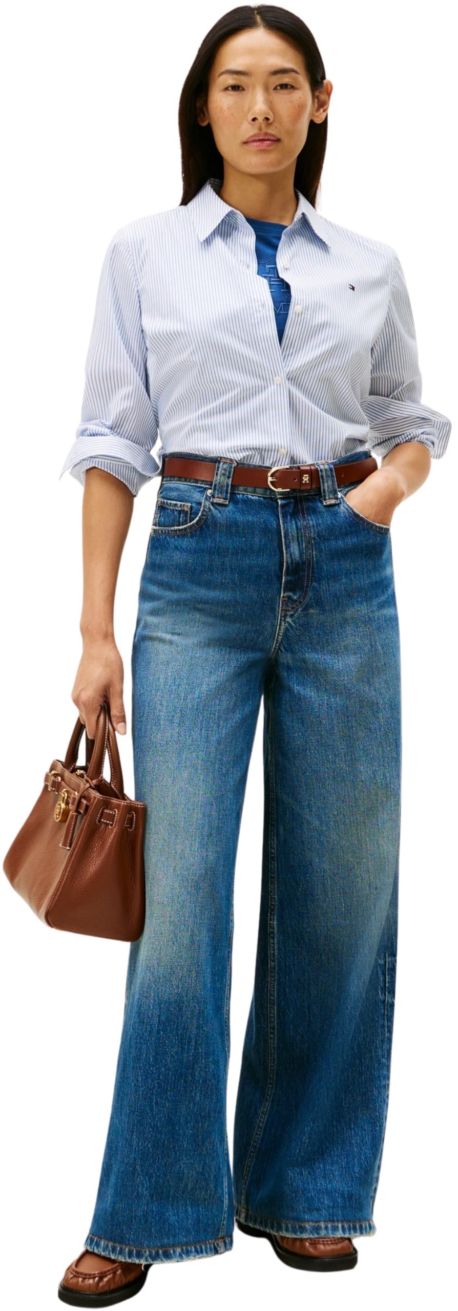 Tommy Hilfiger Damen Hemd Poplin Regular Fit