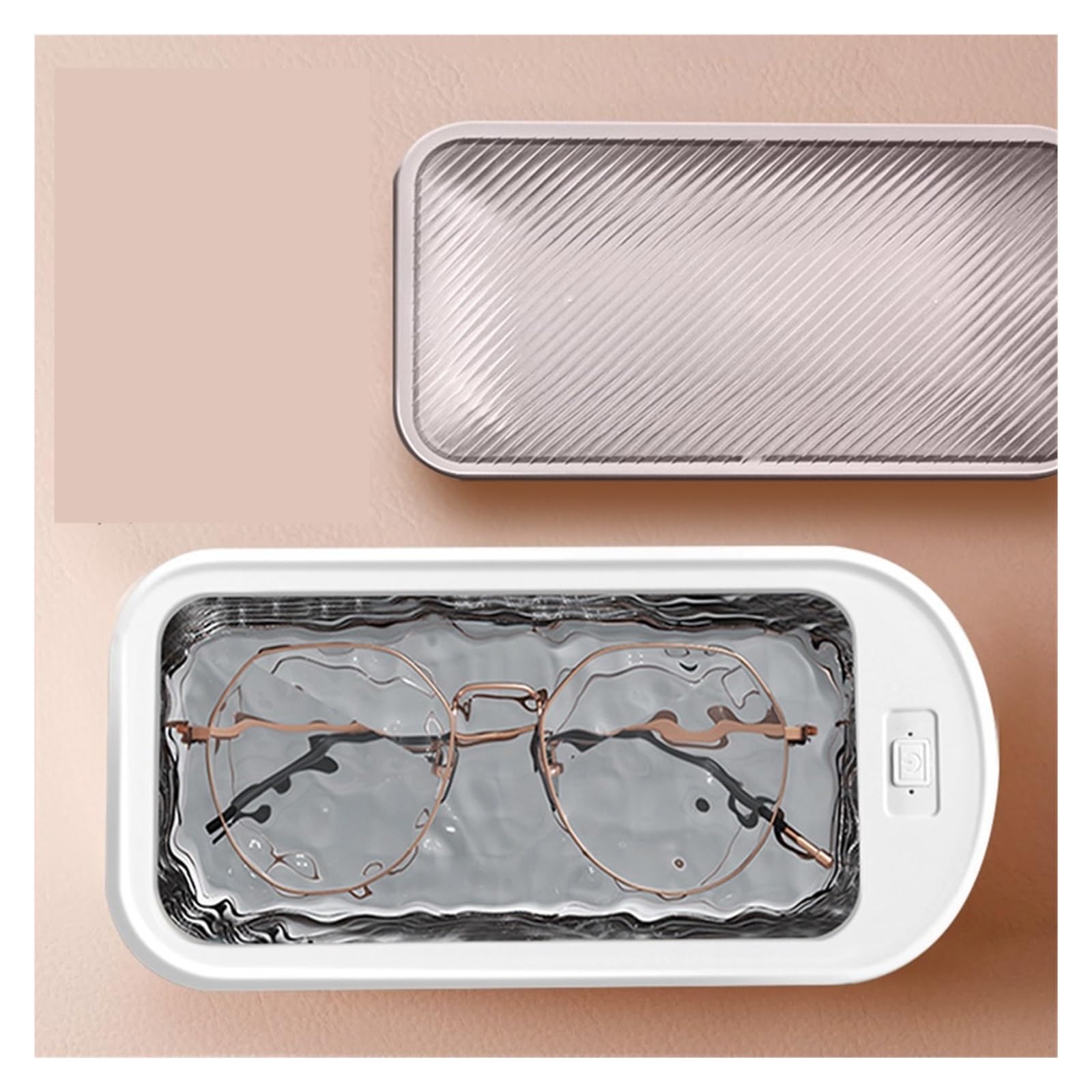 Nettoyeur à ultrasons Nettoyeur de dents portable ultra-portable avec minuterie, nettoyeur professionnel for la maison pour le nettoyage des bijoux, des lunettes, des montres
