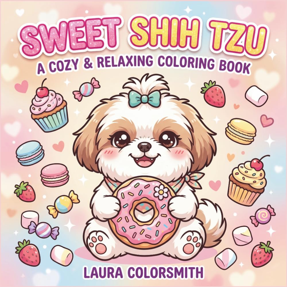 Sweet Shih Tzu - A Cozy & Relaxing Coloring Book: Fun and Easy Shih Tzu Coloring Book – Cute Puppy Designs for All Ages (Dog Life Coloring Book)
