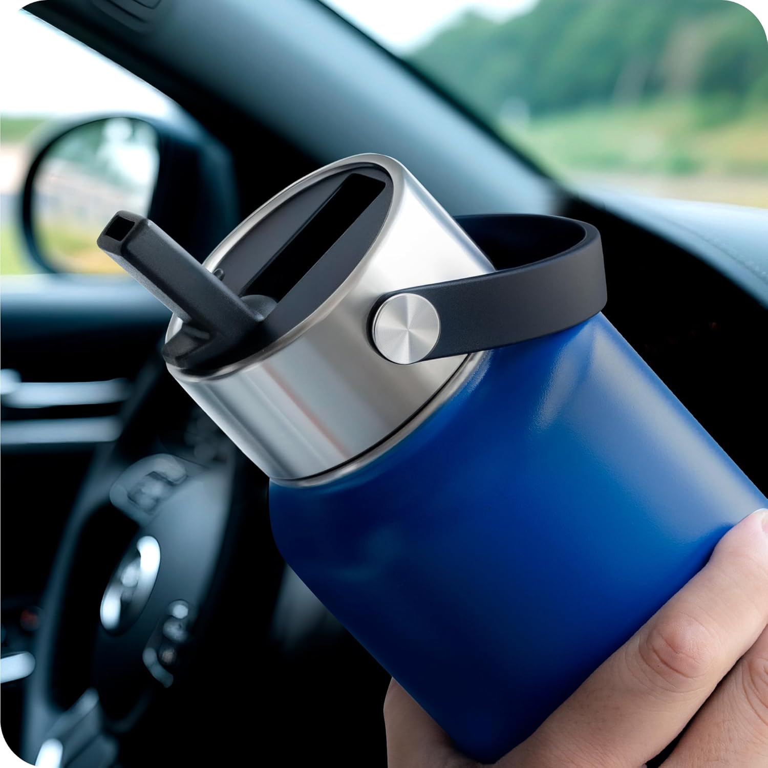 Straw Lid for Camelbak Chute Mag 20/25/32/40 OZ & Contigo Stainless Steel Water Bottles 13/20/24/32 OZ, Replacement Lids for Wide Mouth Water Bottles, BPA Free - Image 2