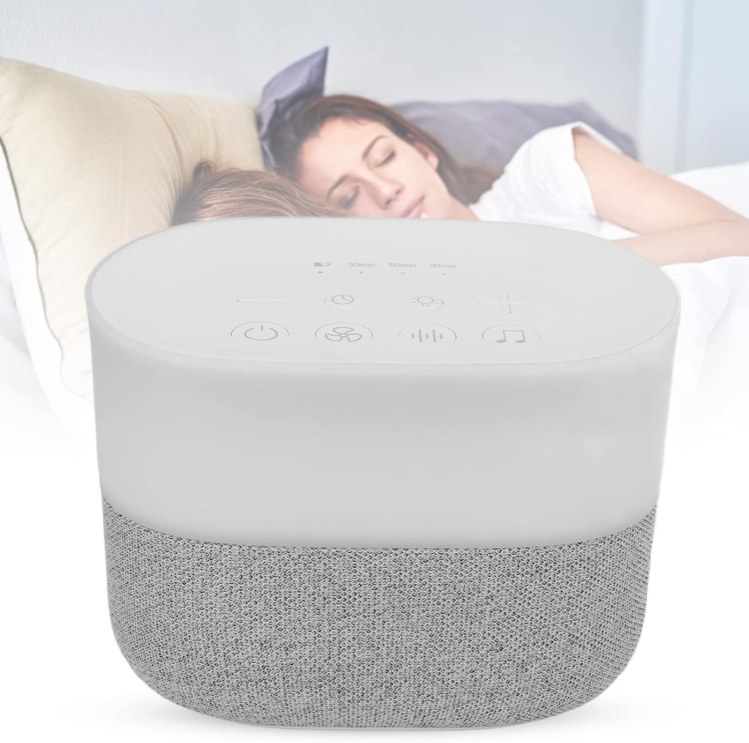 White Noise Machine, Sleep Sounds Machine, with 26 Soothing Sounds Night Light for Adults Kids, Sound Machine for Sleeping Nursery Office Travel Gift