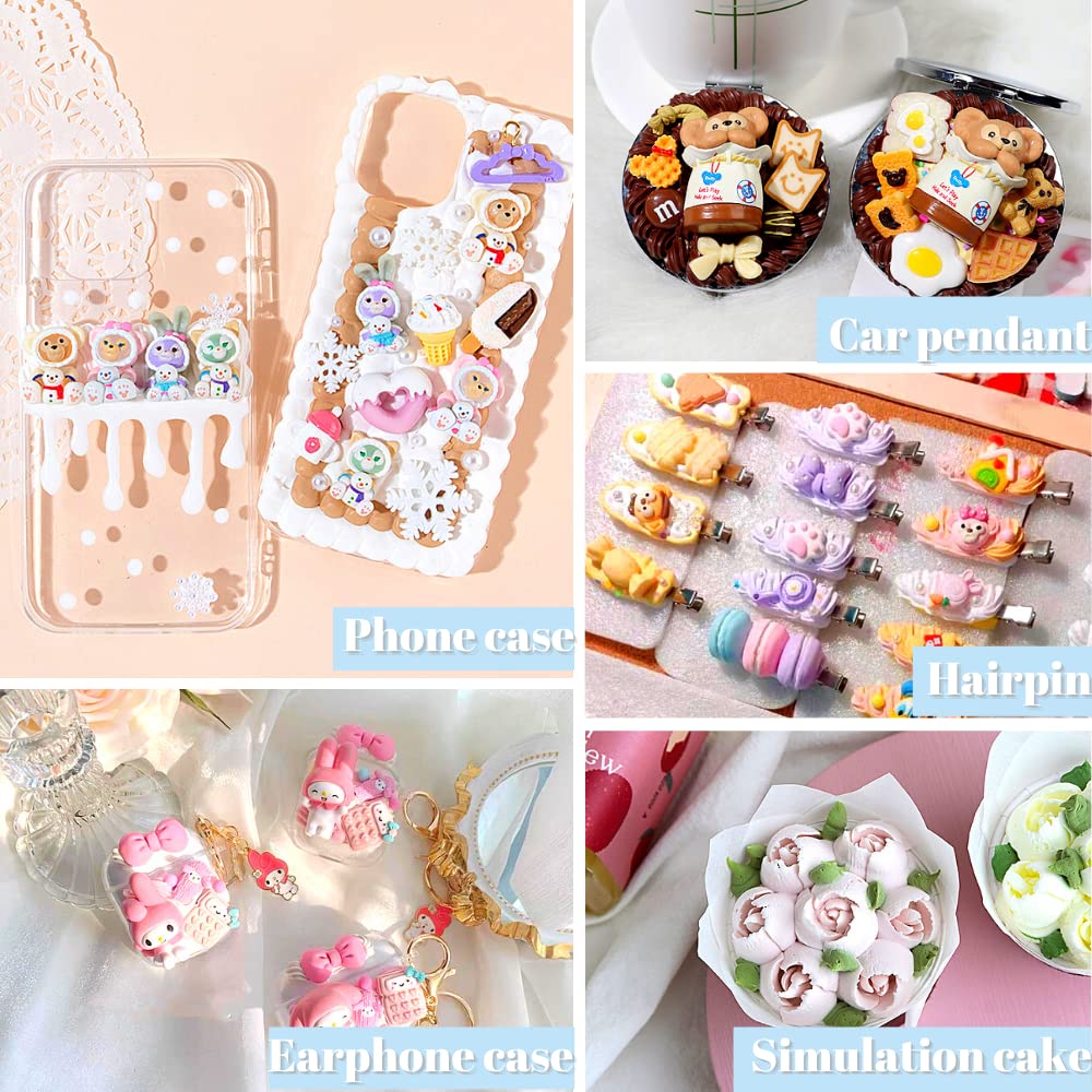 Astryas Diy Phone Case Kit 9pcs Decoden Cream Clay Glue