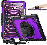 Vista 14 de Timecity - Funda protectora para iPad Pro de 12.9 pulgadas, 6ª/ 5ª/ 4ª/ 3ª generación, con fuerte protección, protector de pantalla, correa