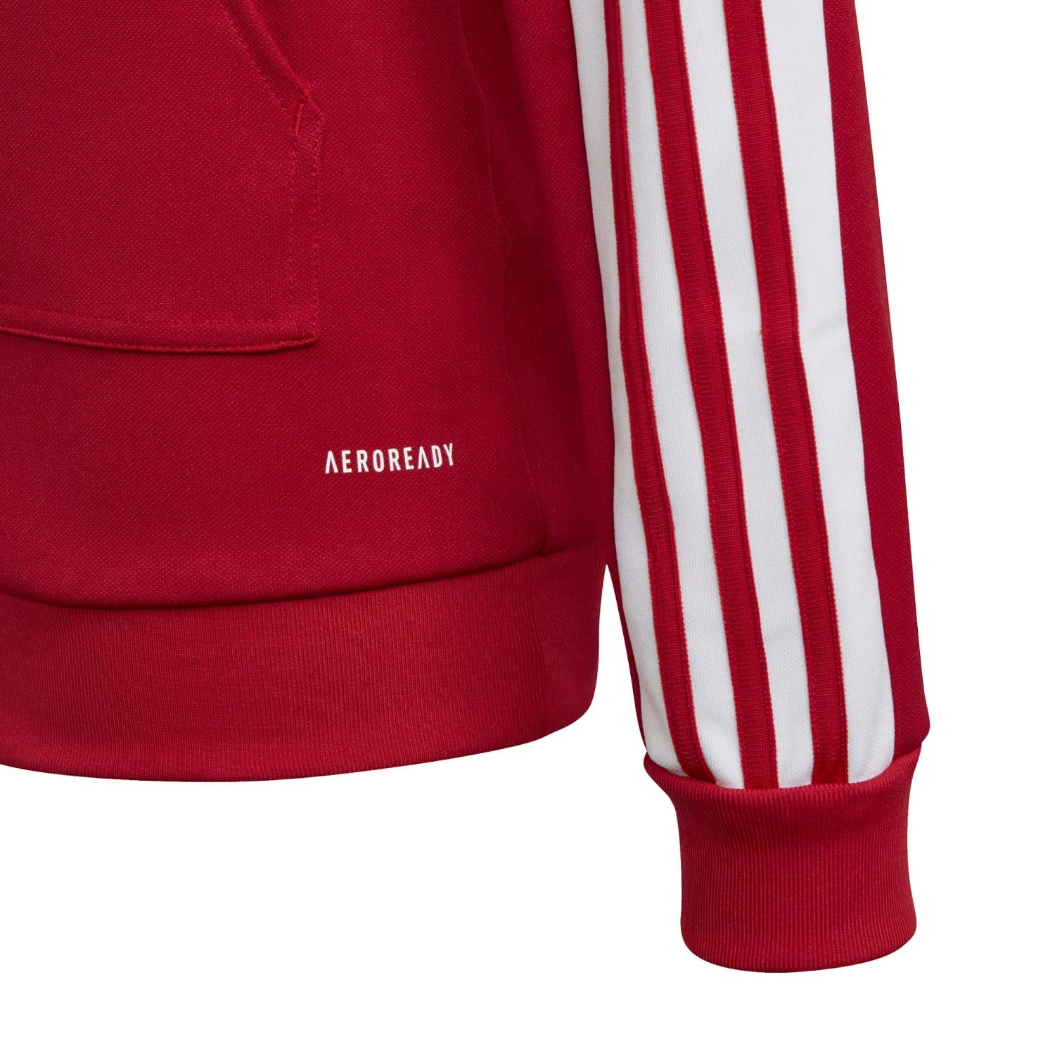 adidas Squadra 21 Hooded Track Top Felpa con cappuccio, Team Power Red/White, 164 Unisex - Bambini e ragazzi
