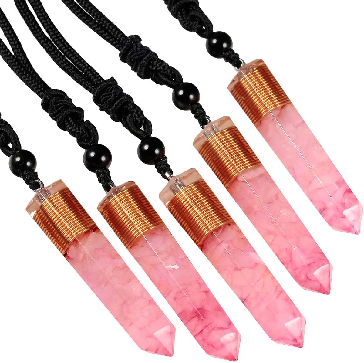 Miniatura 3 de SUNYIK Orgone - Collar con dije de piedra de cristal curativo para hombres y mujeres, collar de piedra de cristal facetado hexagonal para unisex