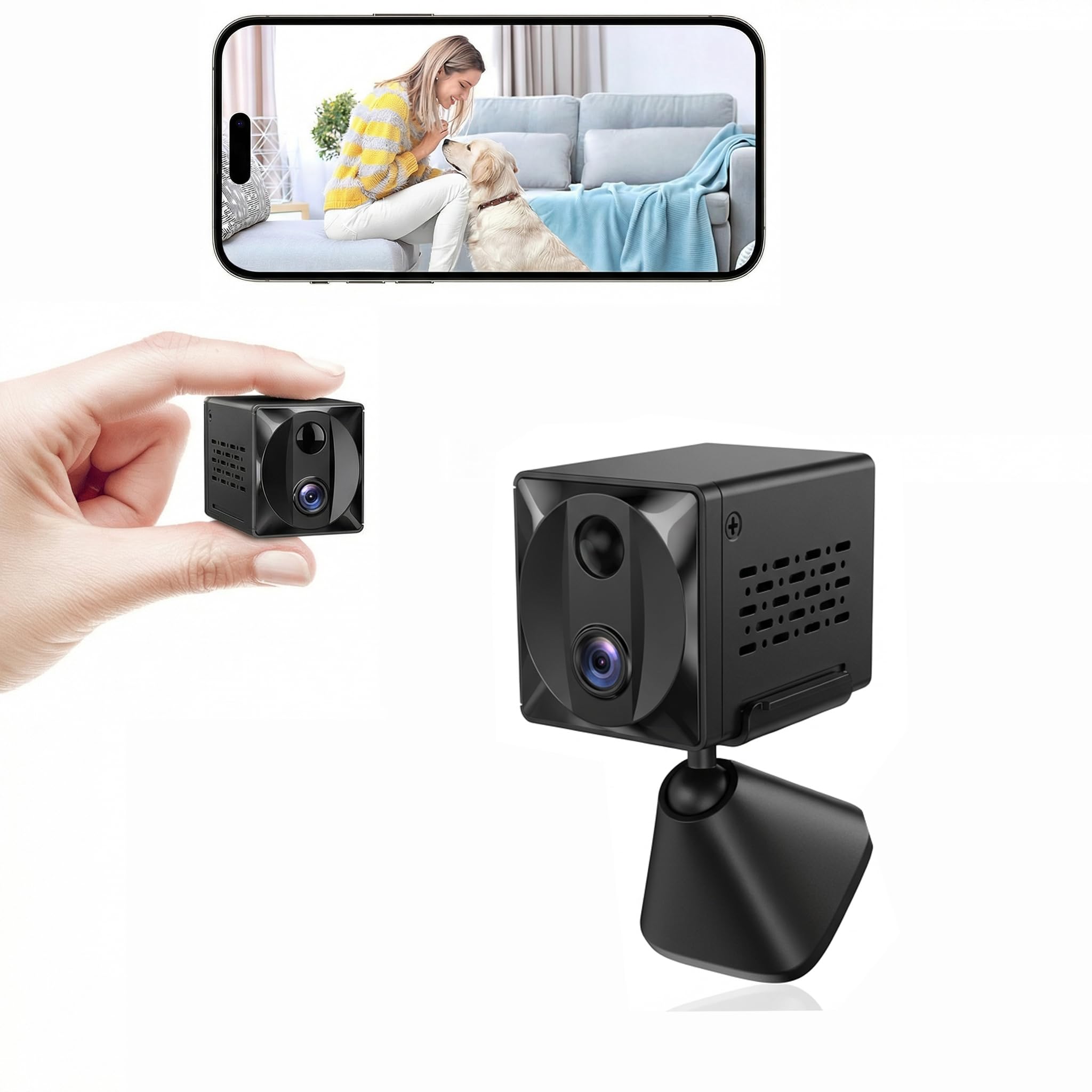 5G WiFi Hidden Spy Camera 4K HD Mini Camera Indoor Security Cam SD Card Storage App Control Night
