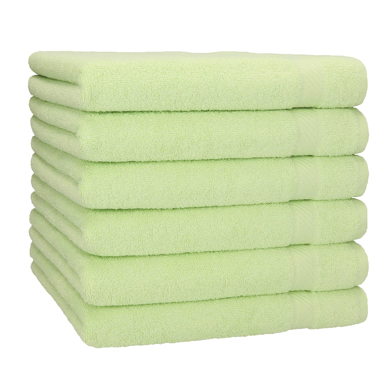 Betz Lot de 6 Serviettes de Bain draps de Bain Palermo 70 x 140 cm 100% Coton Couleur Vert