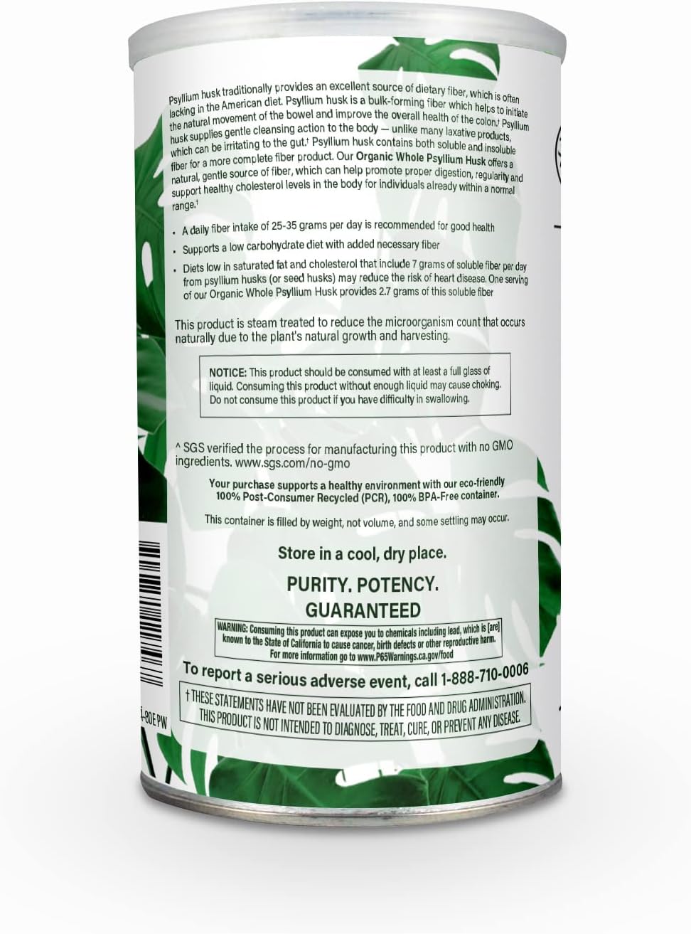 Natural Nutra Organic Whole Psyllium Husk Powder, Maintain Weight, Improves Heart Health - Keto, Vegan, Gluten-Free 12 Oz, 81 Servings : Health & Household