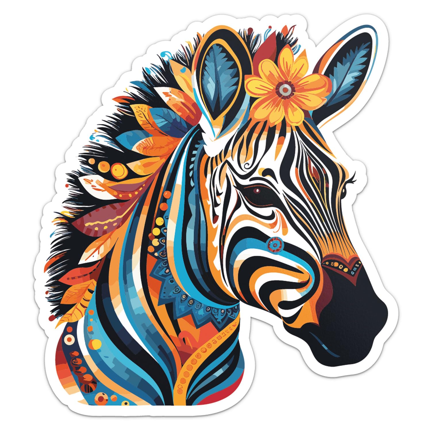 Azeeda 'Zebra Finch' Premium Vinyl Decal - White, Waterproof, Easy Apply For Cars & Windows
