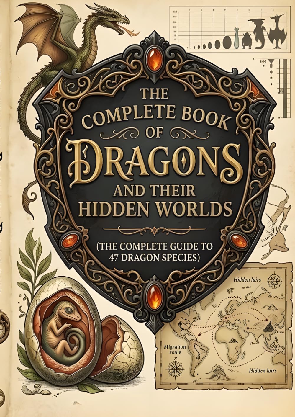 The Complete Book of Dragons and Their Hidden Worlds: Discover 40+ mythical dragon types, habitats, behaviors, and fantasy creature facts
