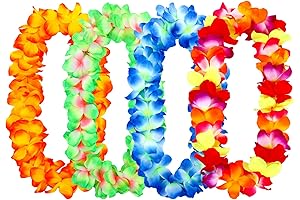 4 Pieces Thickened Hawaiian Leis Necklace
